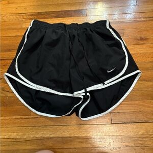 Nike Women's Black Shorts with White Accents